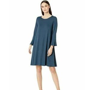 EILEEN FISHER | Teal Tencel Lyocell Jersey Shift Midi Dress | Women's XL